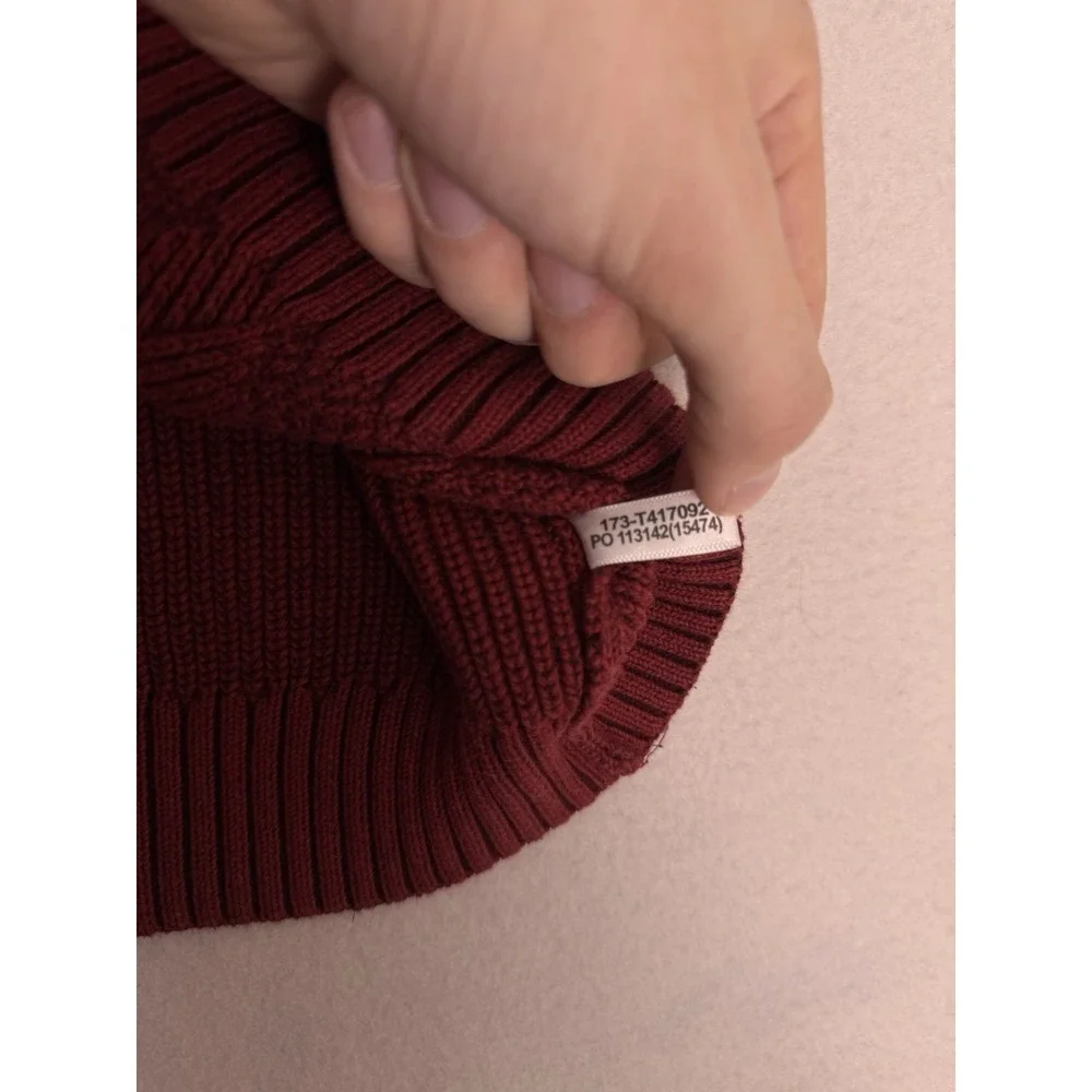 Tommy Bahama Desert Diamond 1/4 Zip Heavy Cable‎ Knit Sweater Blue Pullover XL